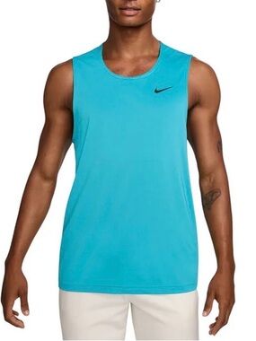 Nike Swim Dri-FIT Muscle Tank Top Mens Large Teal Blue Sleeveless Shirt